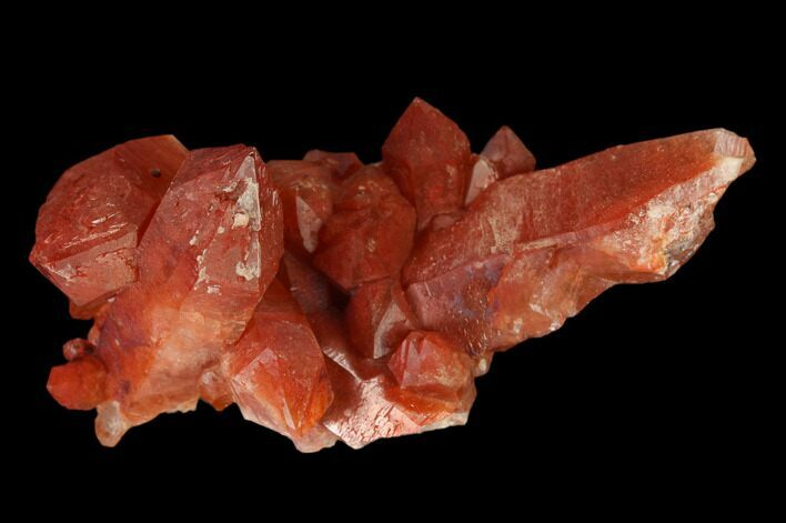 Natural, Red Quartz Crystal Cluster - Morocco #135671